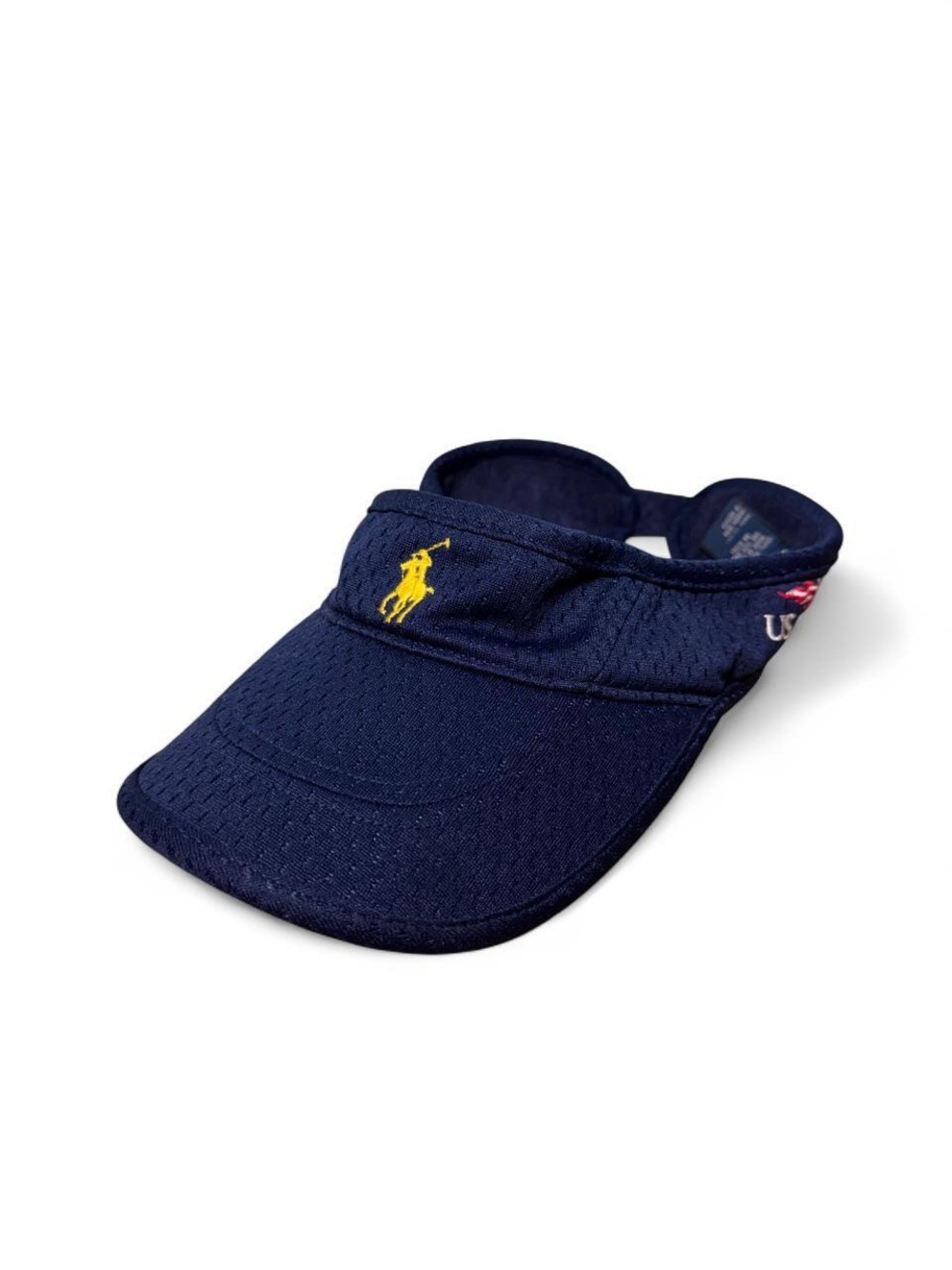 Vintage polo Ralph Lauren 2007 US Open tennis visor hat navy blue